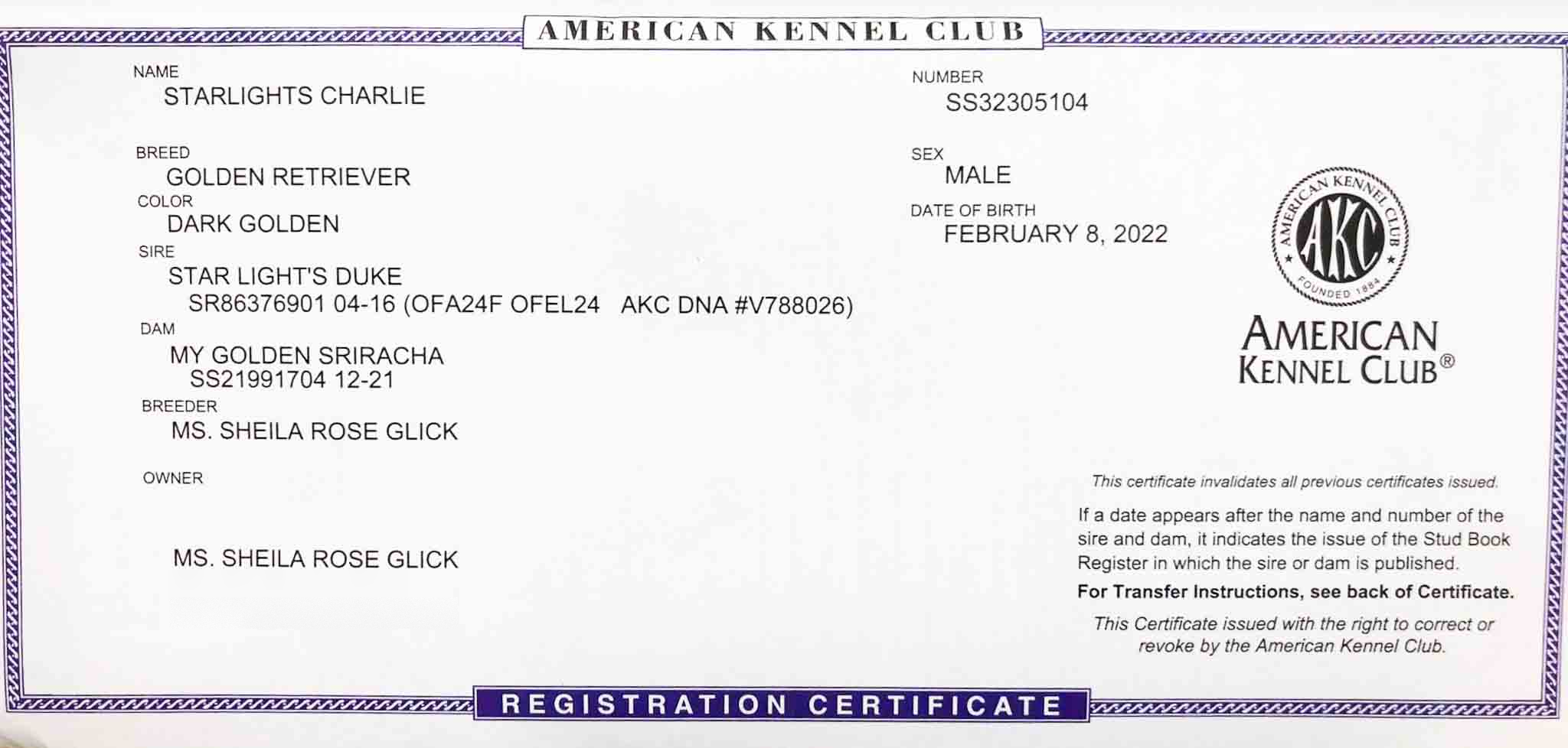 AKC document