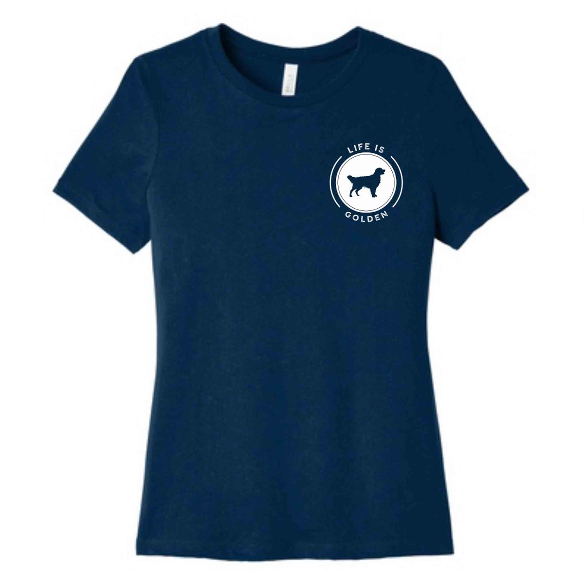 Life is Golden Women's Tee in Solid Navy