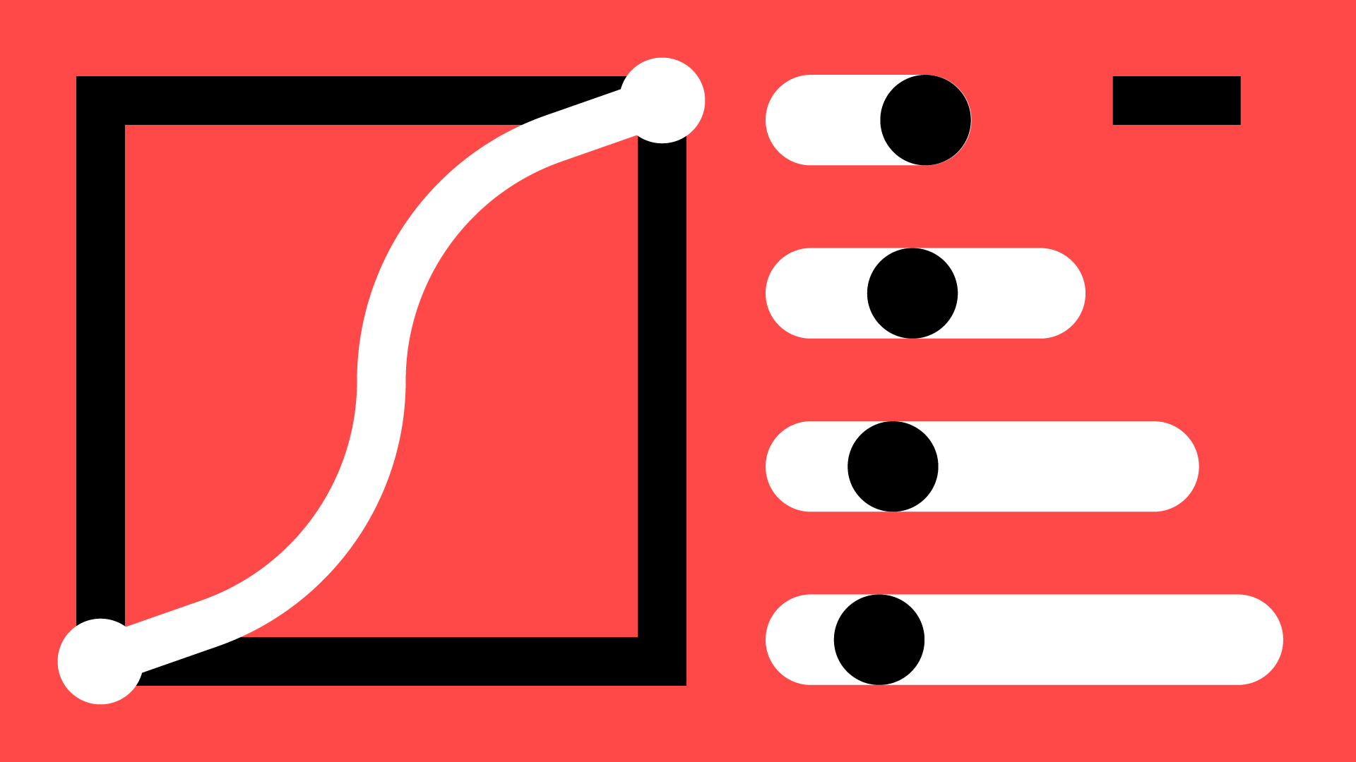 rosta, wektorowa grafika symbolizująca Motion Design System: geometryczne ikony i elementy interfejsu ilustrujące spójne zasady ruchu i animacji dla marki.