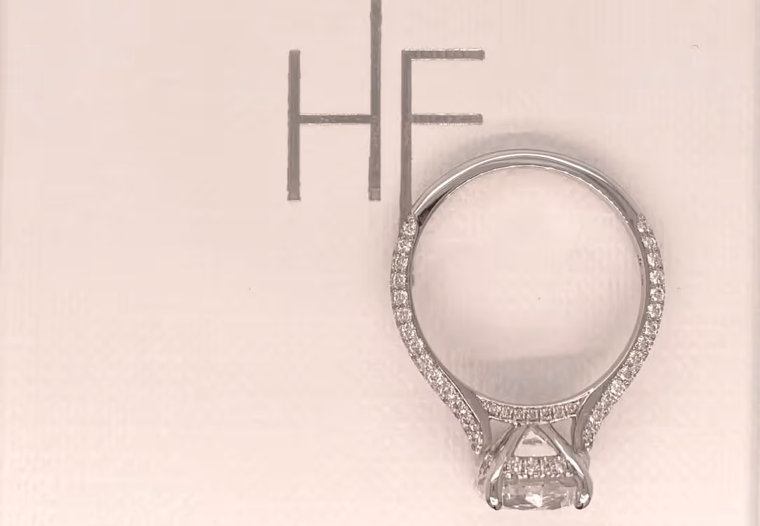 Hidden Halo Diamond Engagement Ring