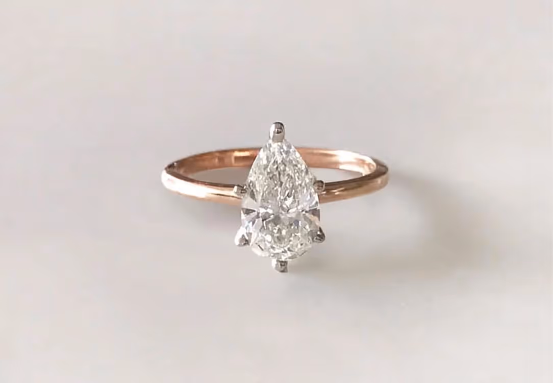 Pear Cut Diamond Ring