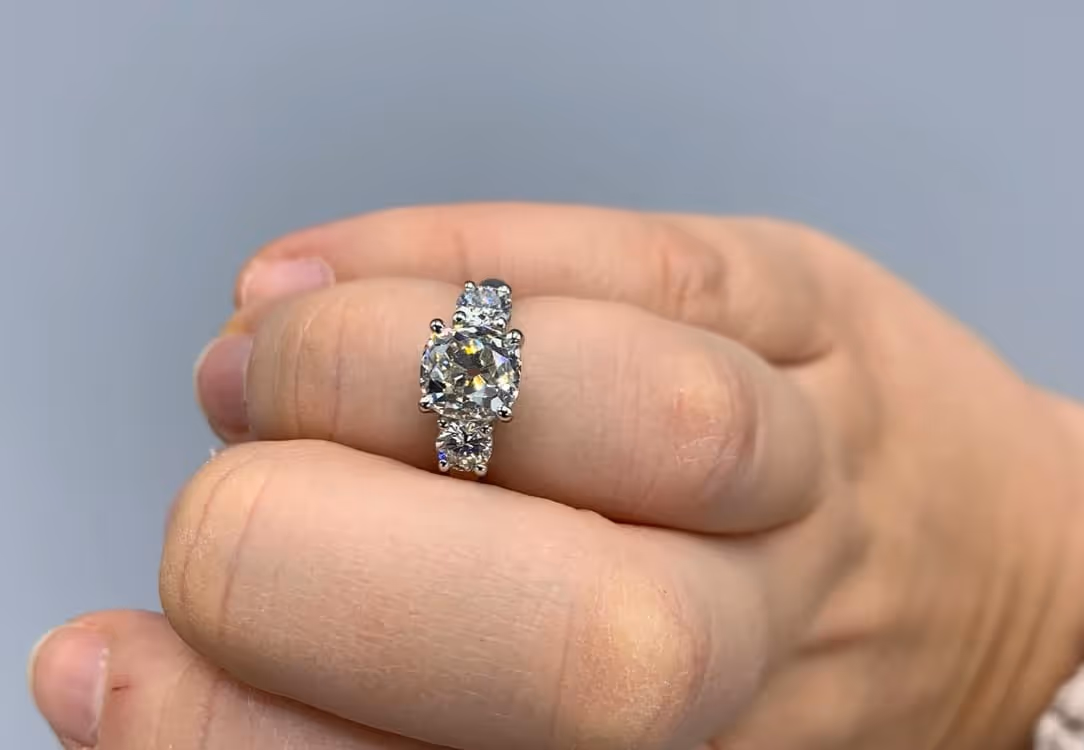 Stunning Three-Stone Engagement Ring