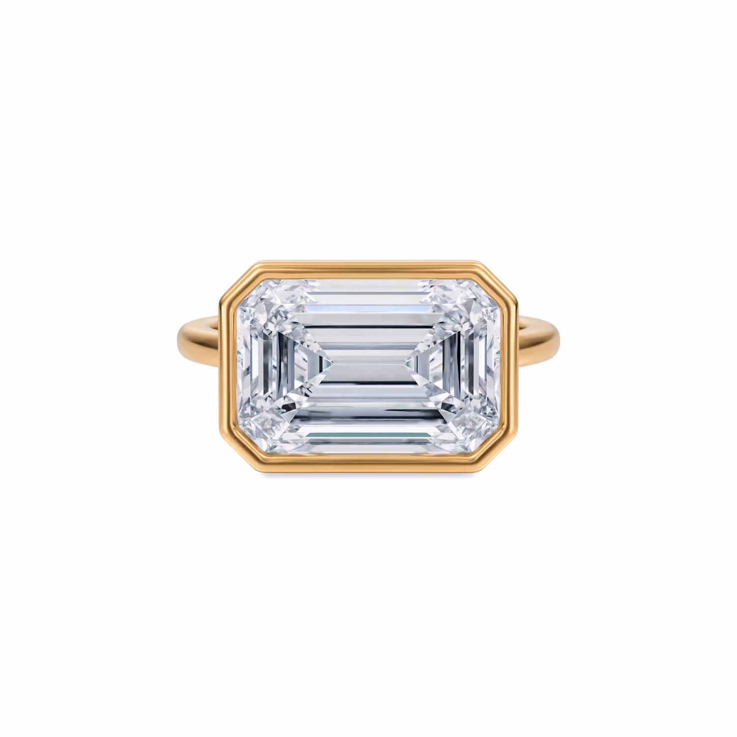 East to West Bezel Emerald Cut 