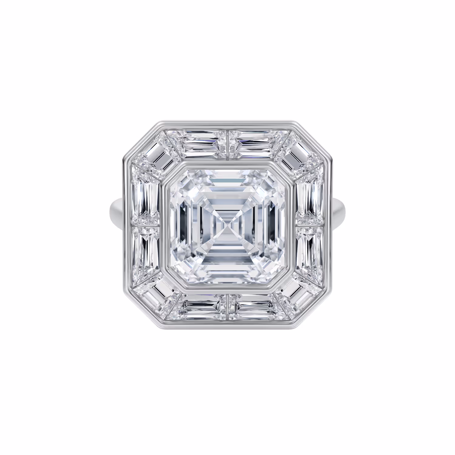 Asscher Cut Diamond with Halo