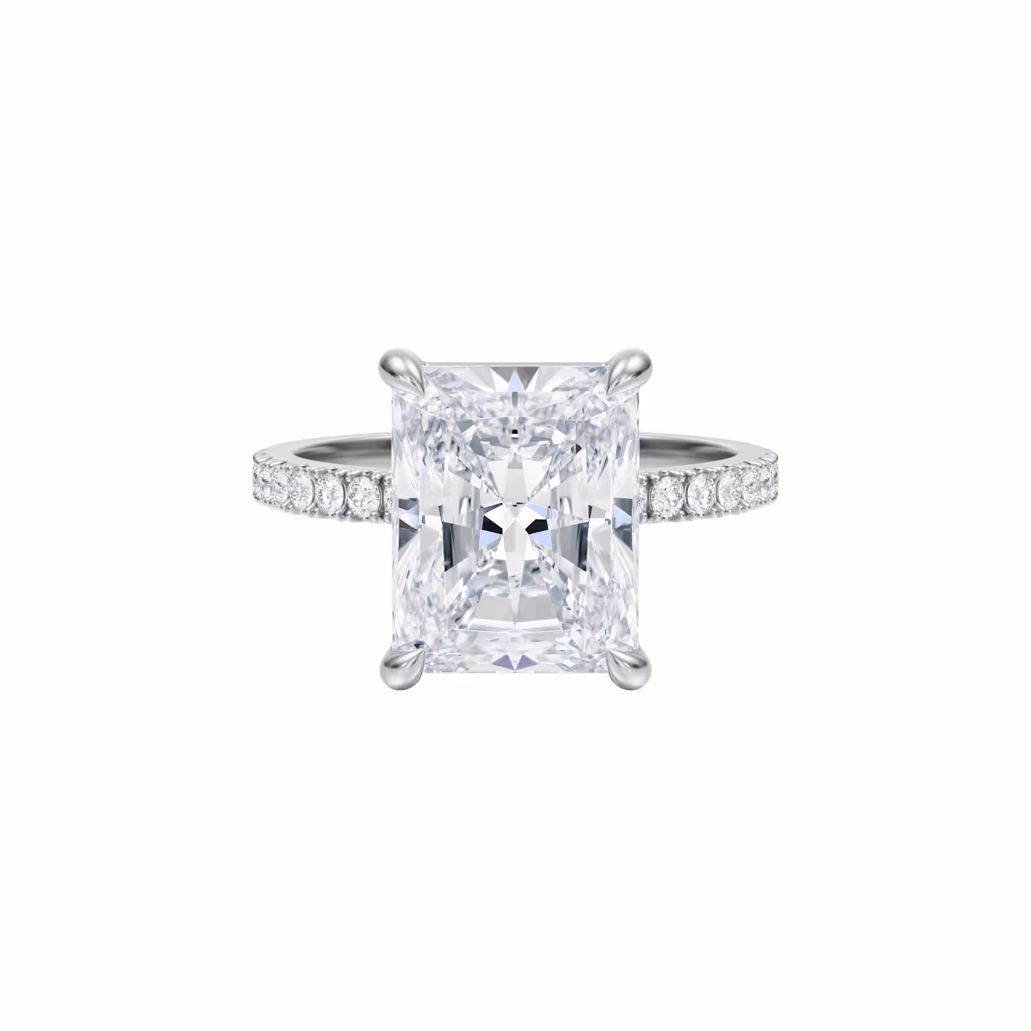 Radiant Cut on Pave Shank 