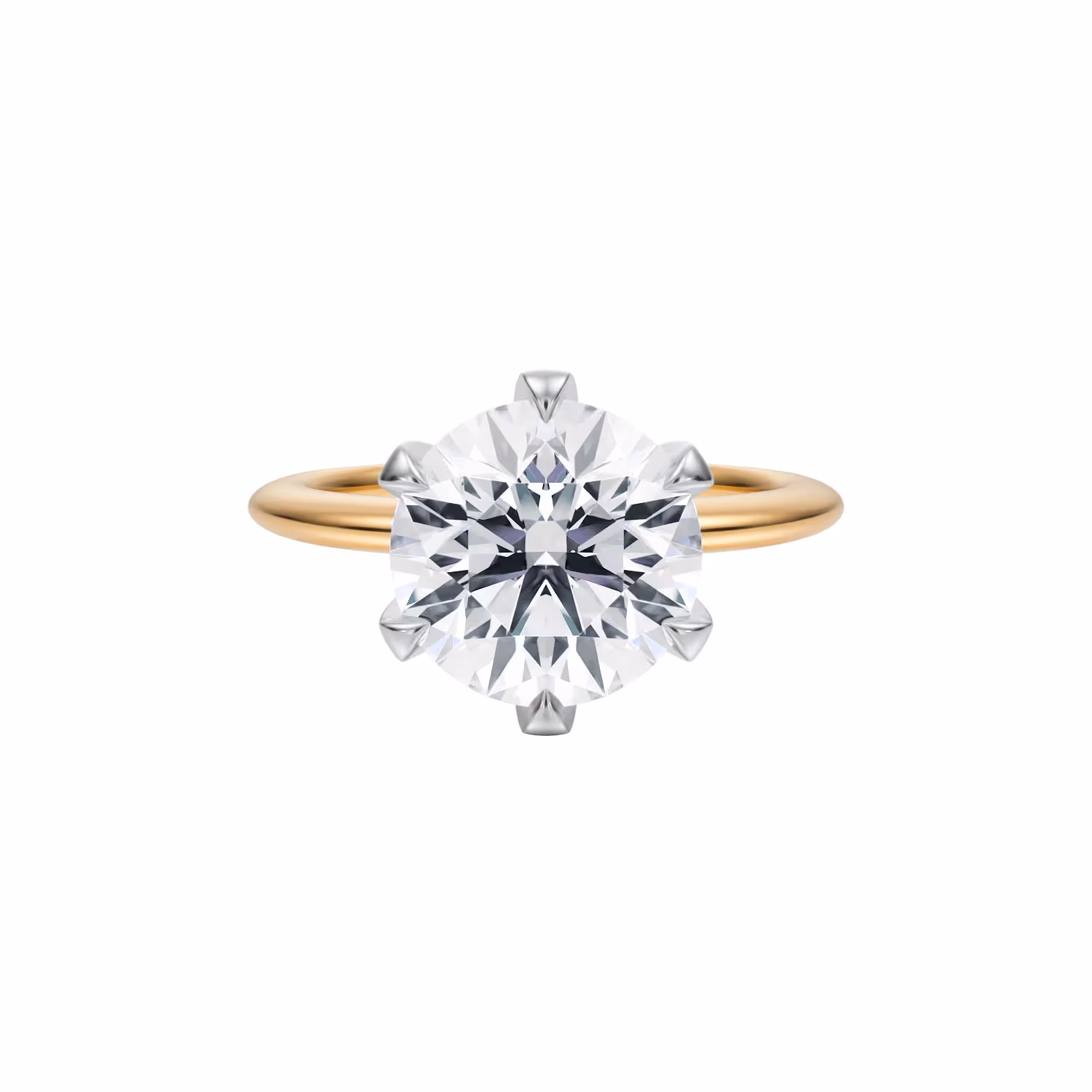 Round Six Prong Solitaire 
