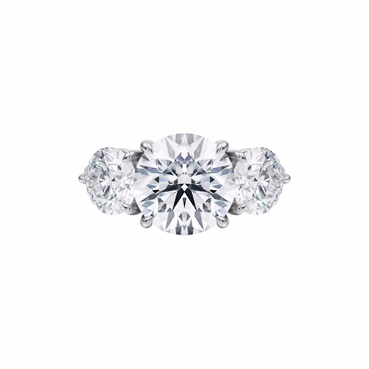 Three Stone Round Ring