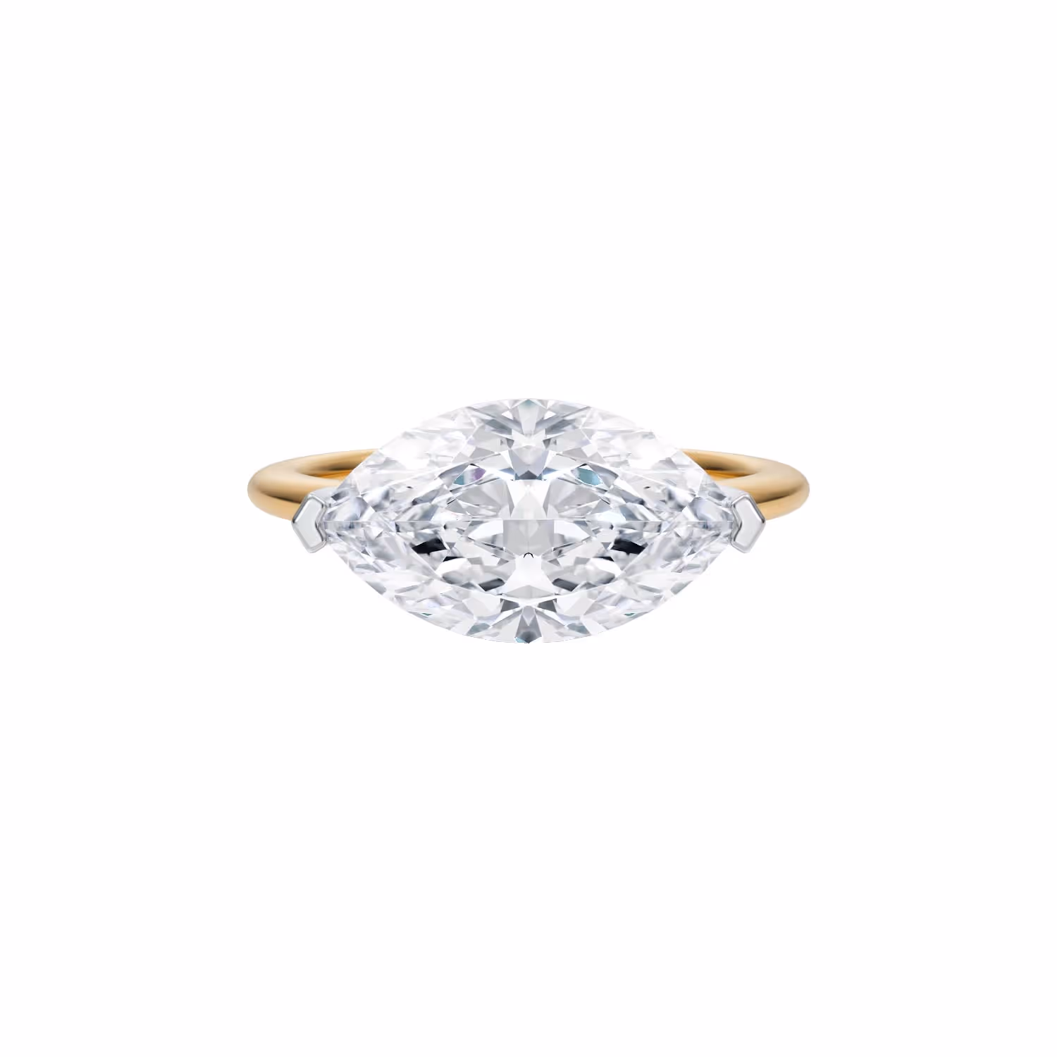 East to West Marquise Engagement Ring