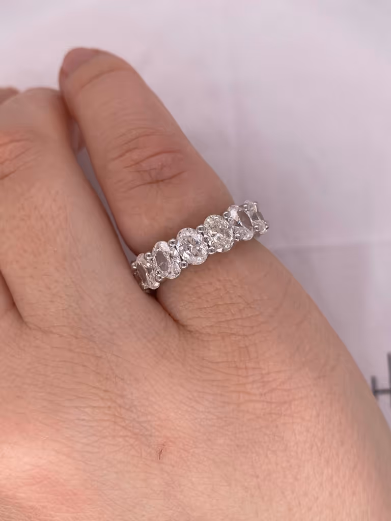 Oval Diamond Eternity Band