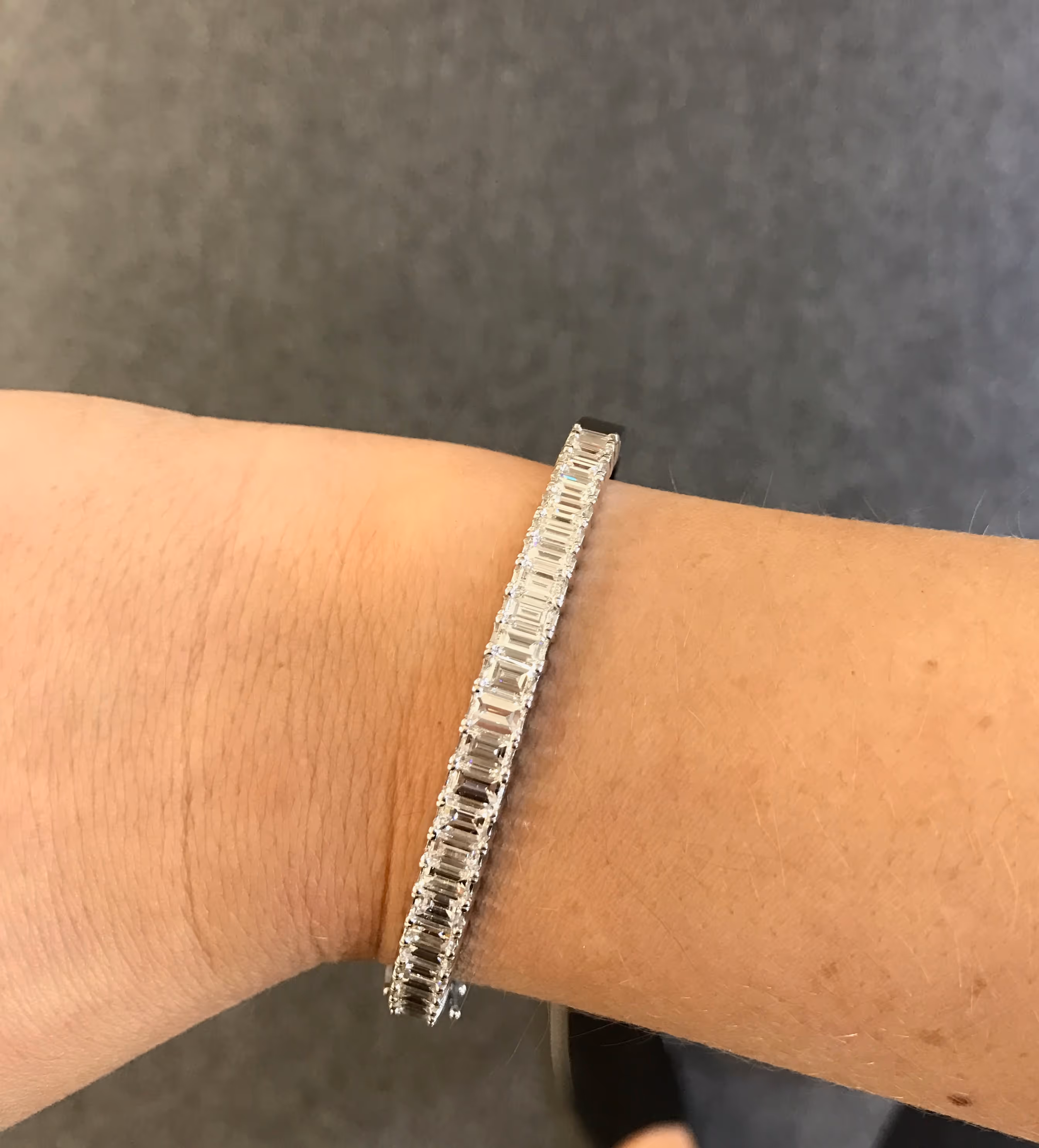 Emerald Cut Diamond Bracelet