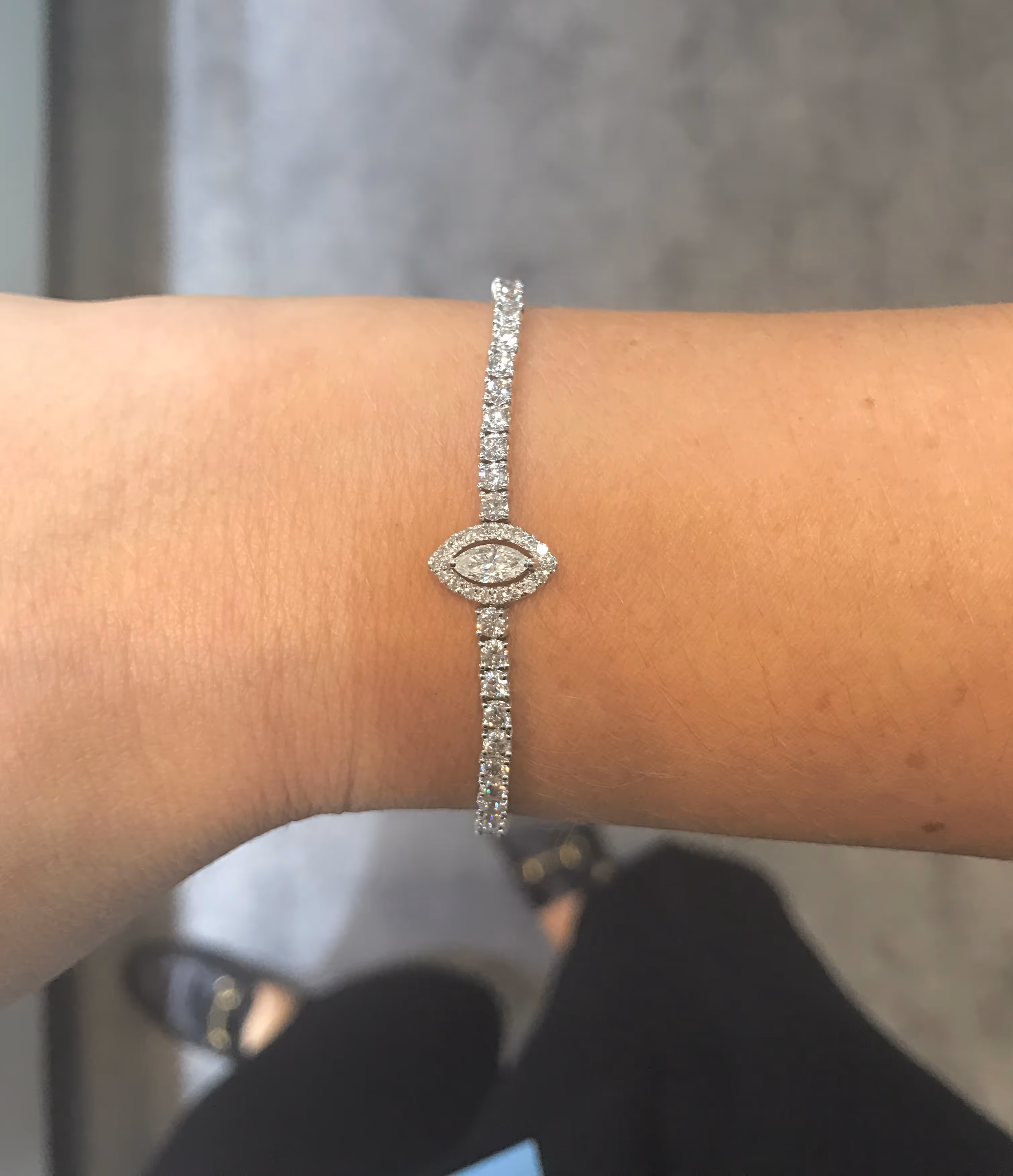 Evil Eye Diamond Tennis Bracelet
