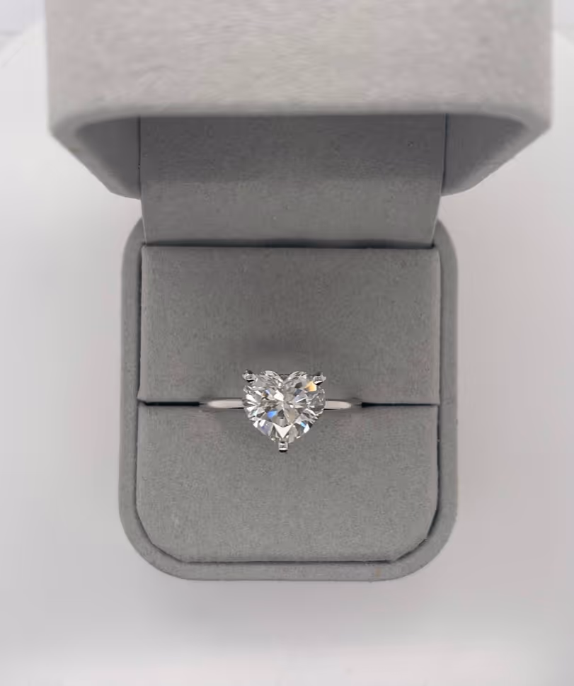Diamond Heart Engagement Ring