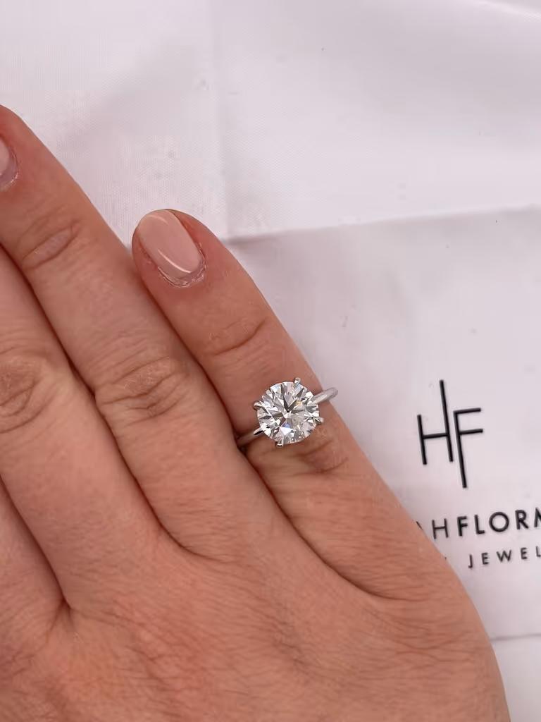 Round Solitaire Engagement Ring 2