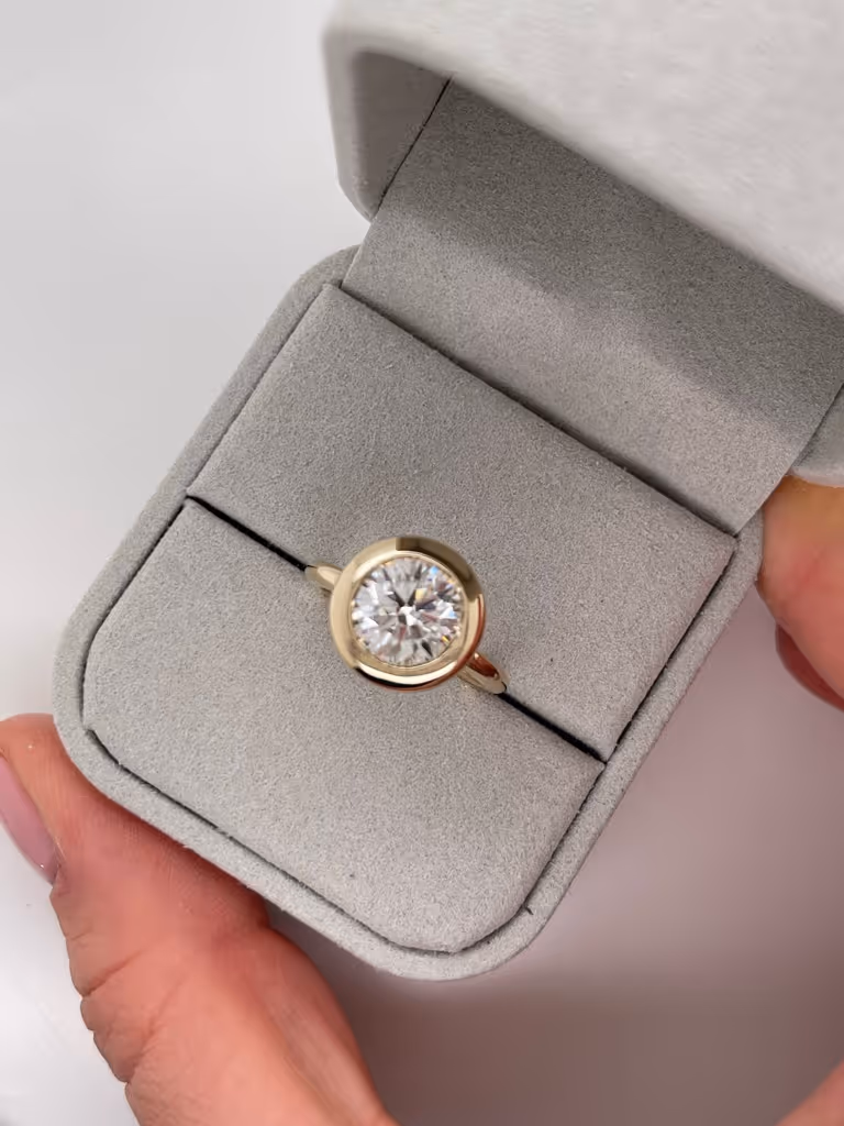 Bezel Set Round Engagement Ring