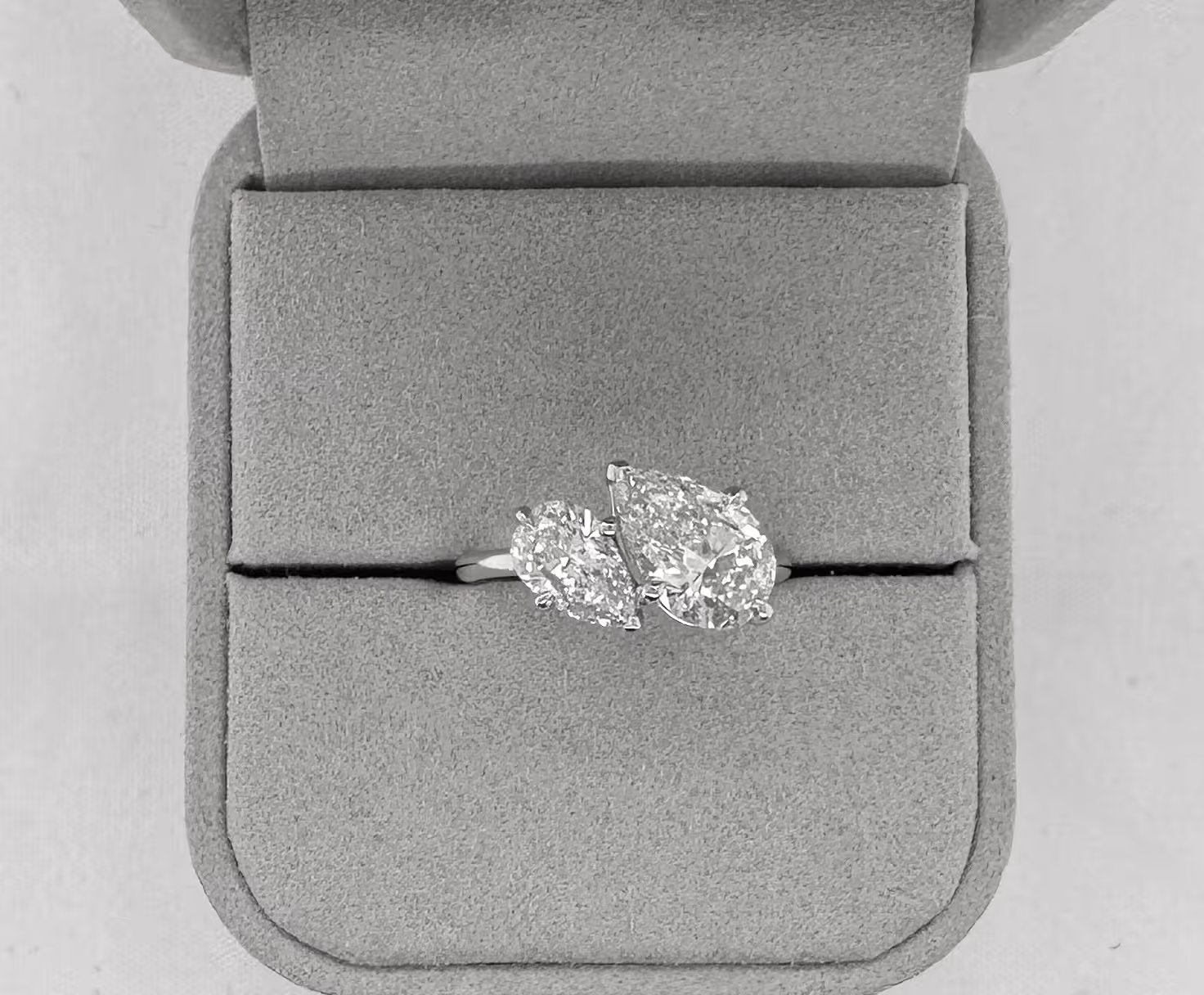 Toi et Moi Pear Diamond Ring