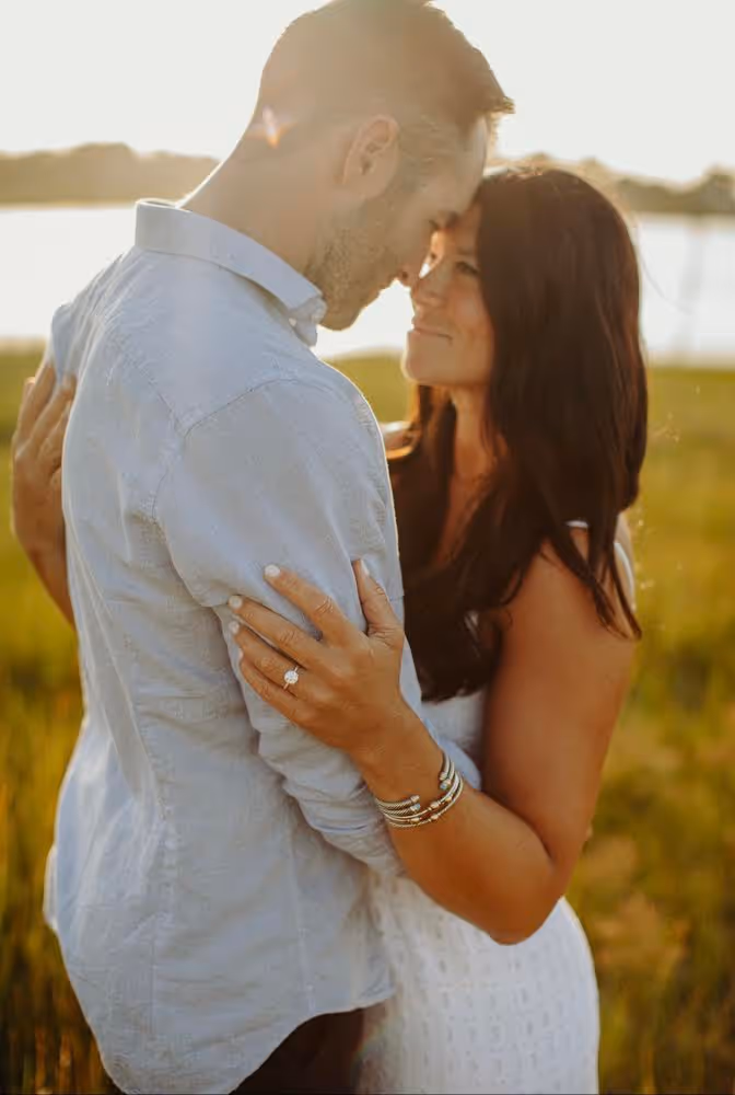 Cape Cod Engagement with Round Solitaire