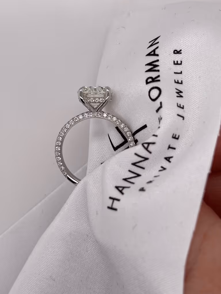 Custom Pave Engagement Ring Setting