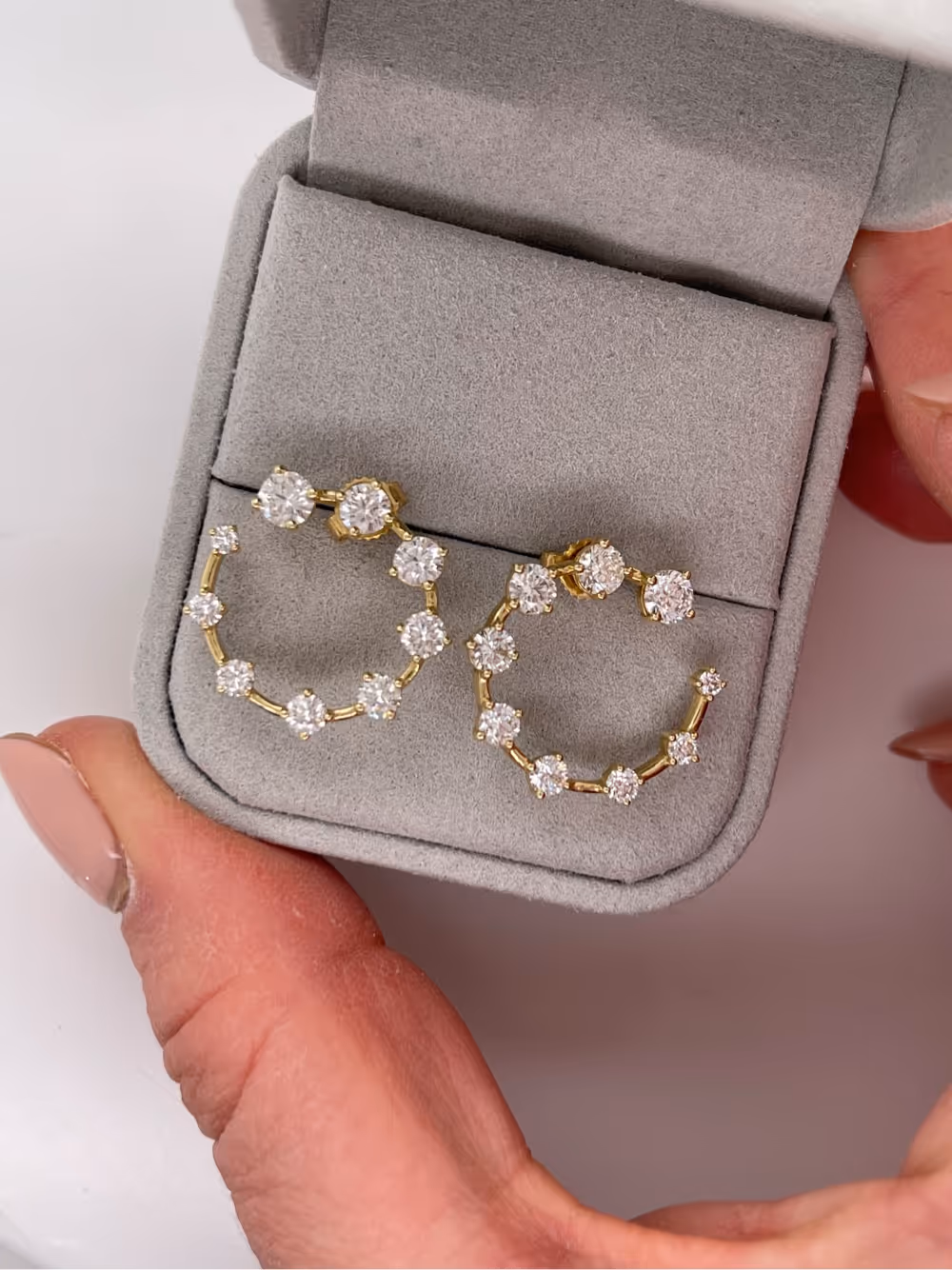 Graduated Diamond Earrings