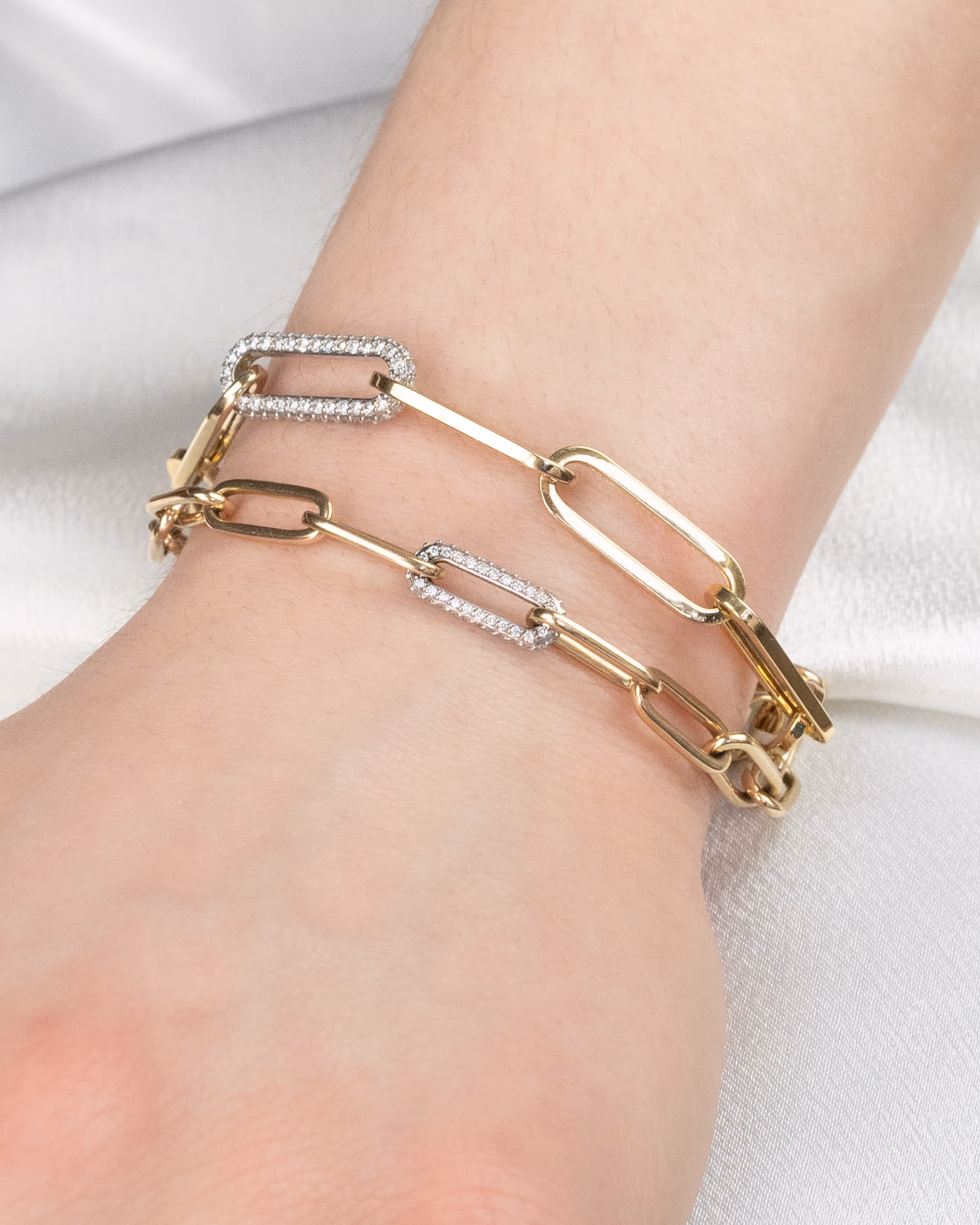 Diamond an Gold Chainlink Bracelet from Hannah Florman Fine Jewelry