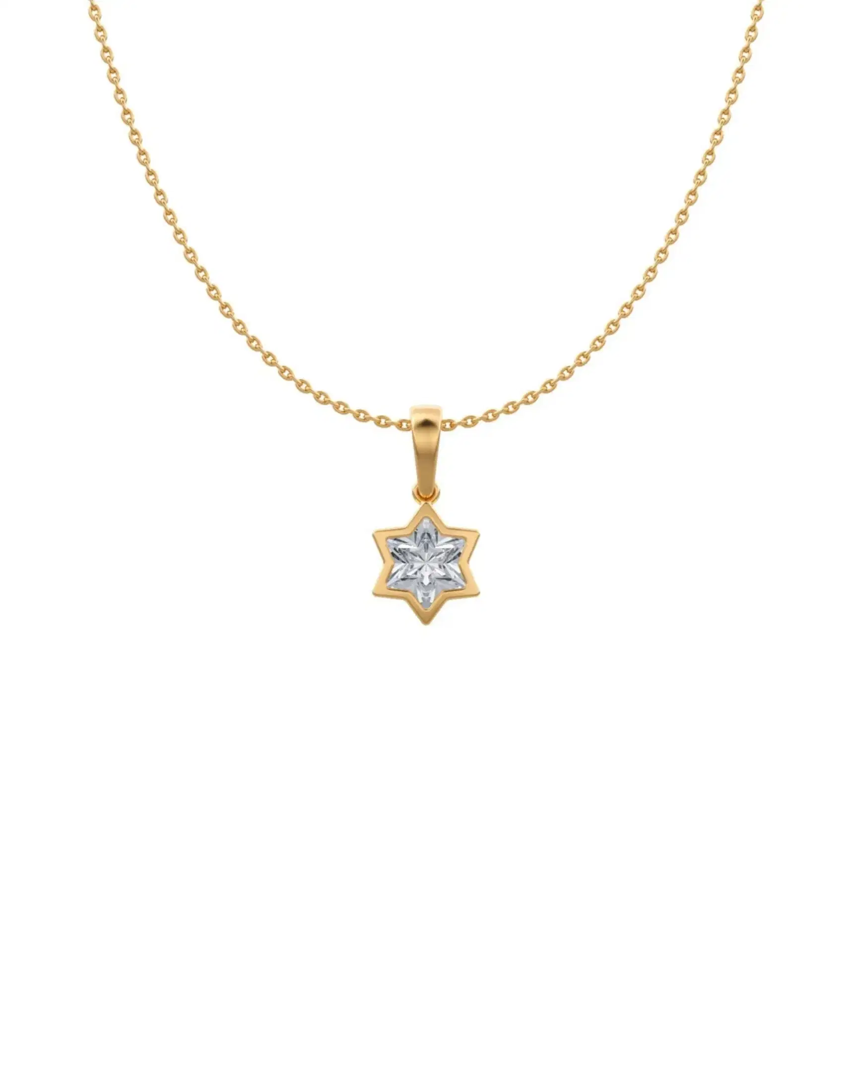 Star of David in Bezel Pendant