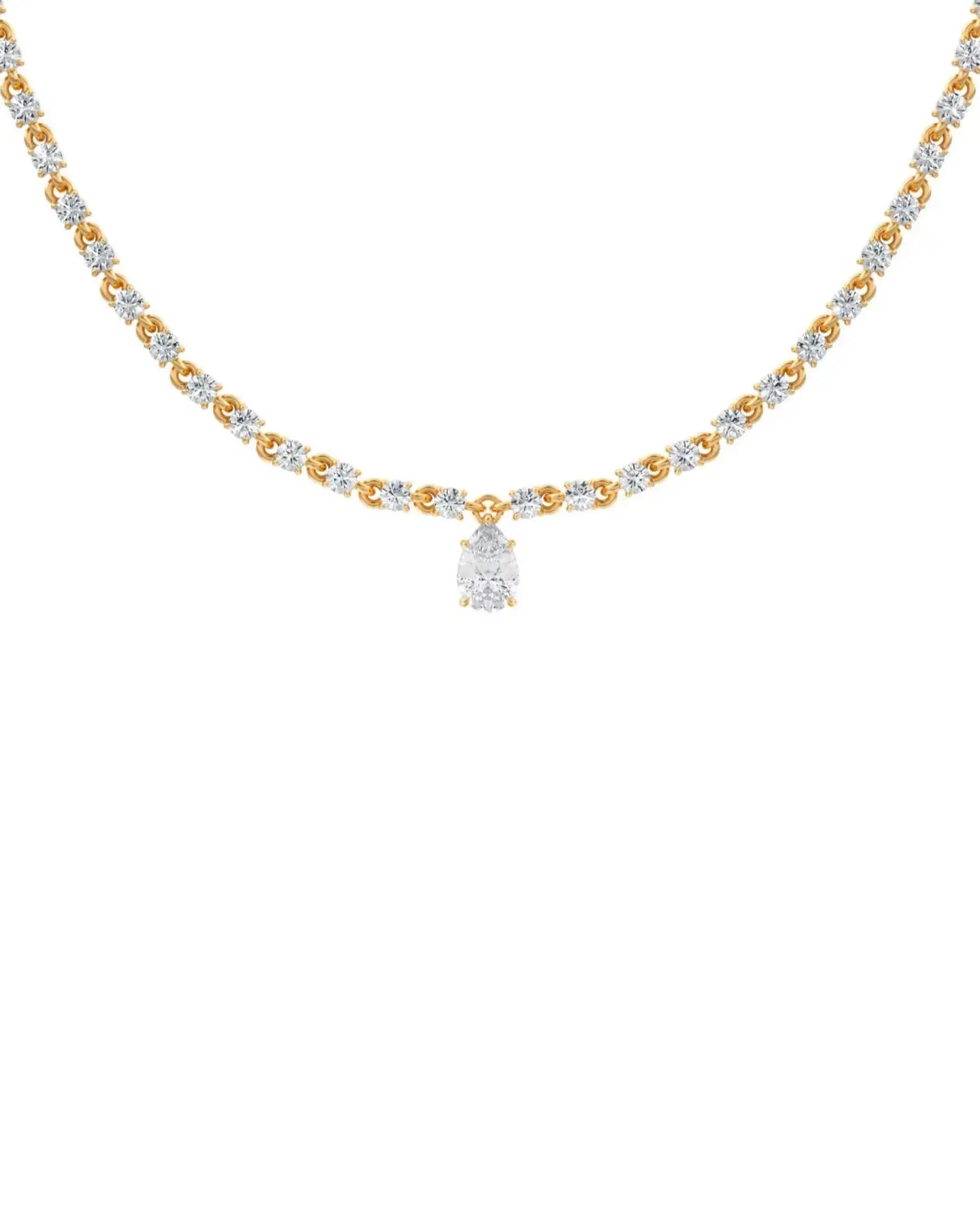 Zoe | Diamond Chain with Drop Down Pendant