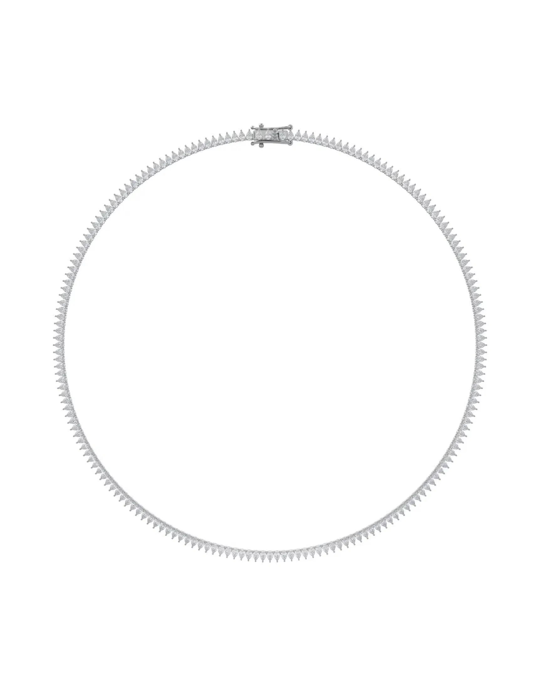 Small Diamond Pear Tennis Necklace