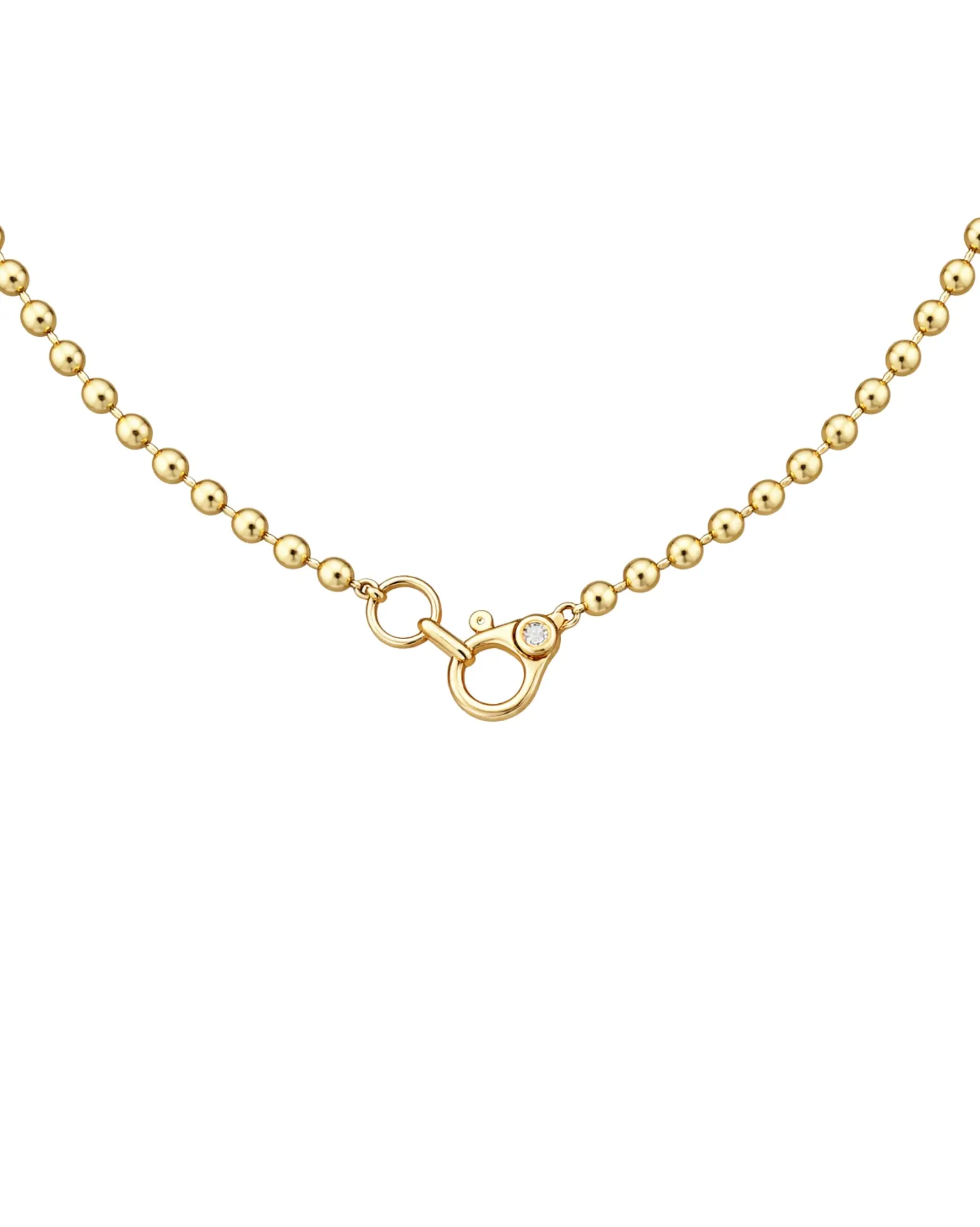 Bead Chain with a Diamond Clasp