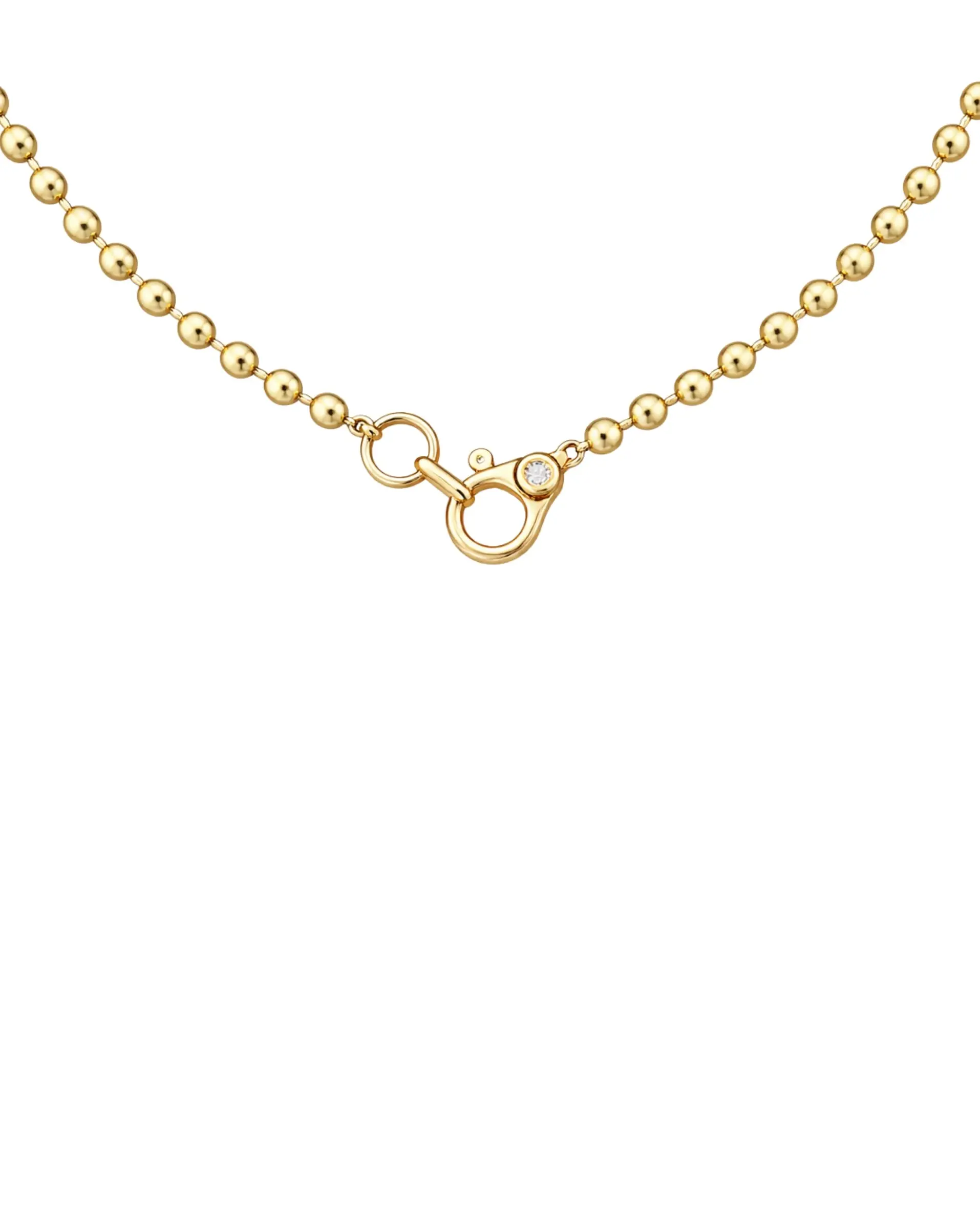 Bead Chain with a Diamond Clasp