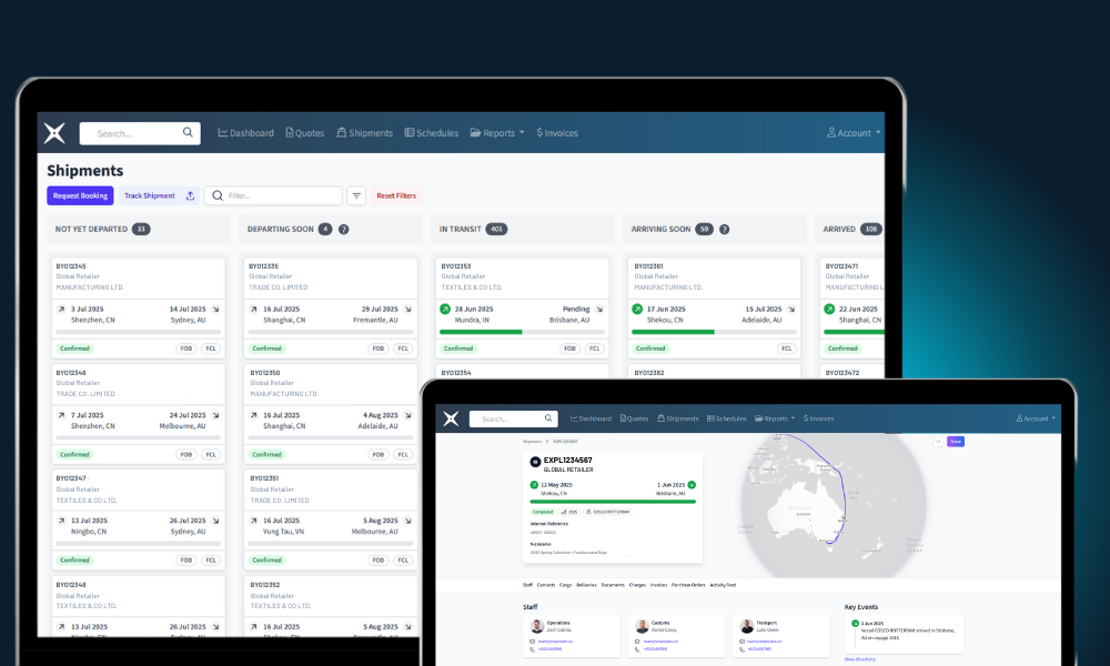 Explorate Platform, Sharable Shipments graphic