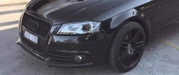 Image of an Audi S3 after repair, restored to its elegant and sporty appearance.