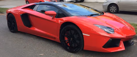 Image showing a Lamborghini after repair, highlighting the meticulous restoration.