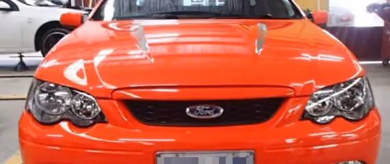Image of a Ford XR8 after restoration, showcasing a polished exterior.