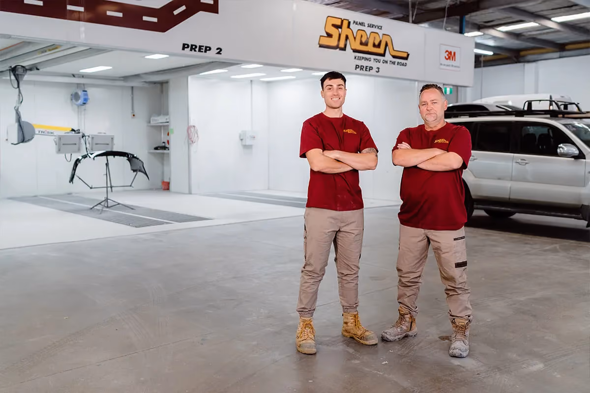 Our insurer-approved Melbourne panel beater at the computer, making a claim.