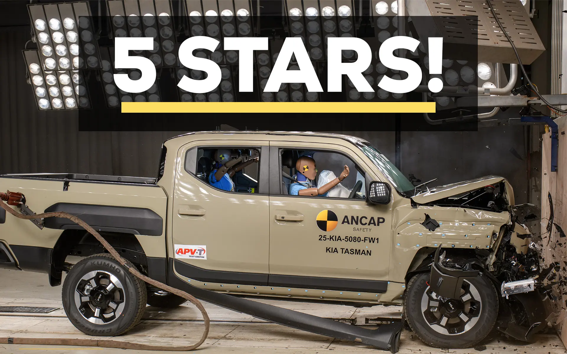 Kia Tasman Earns Five-Star ANCAP Safety Rating