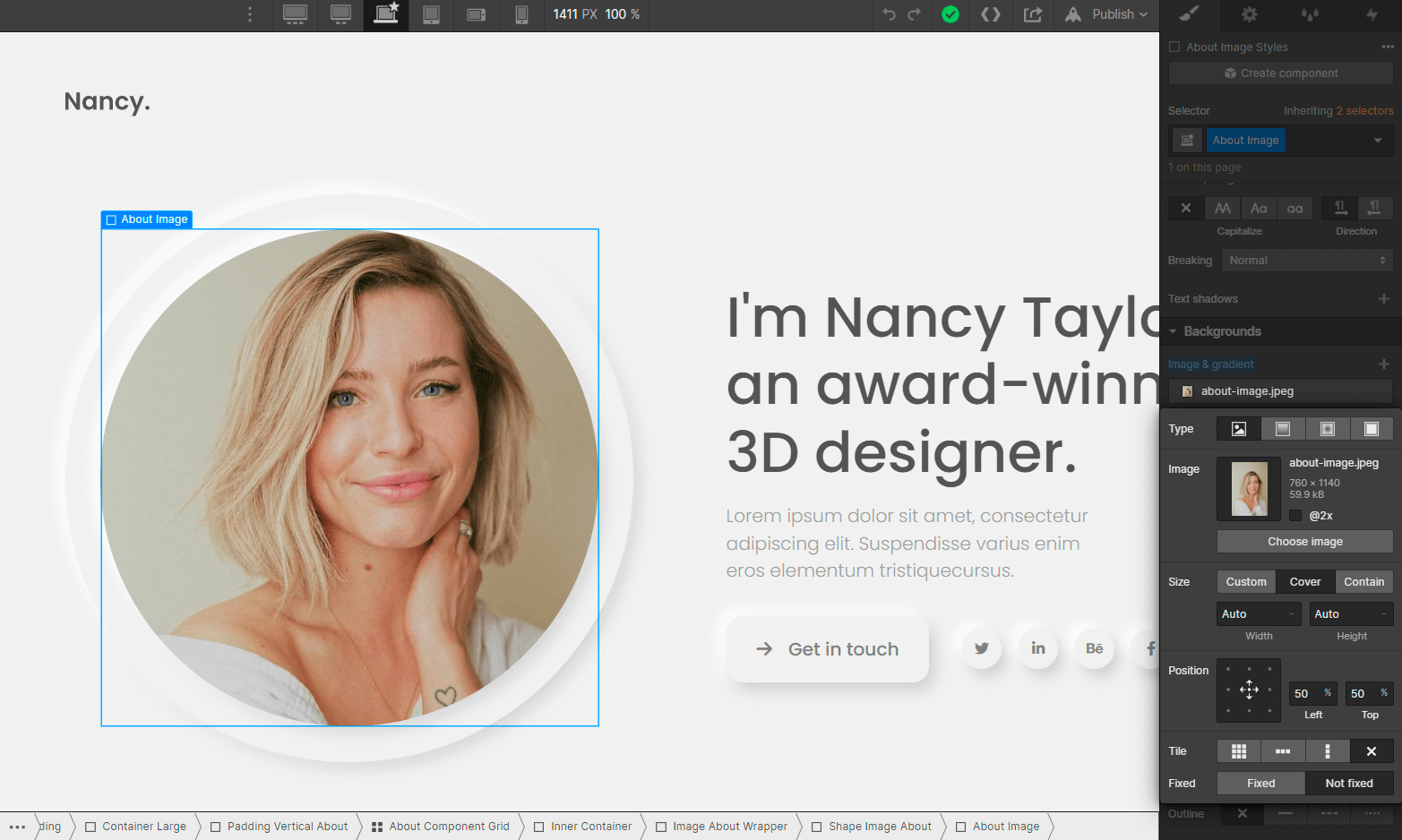 Image Instructions - Nancy Webflow Template