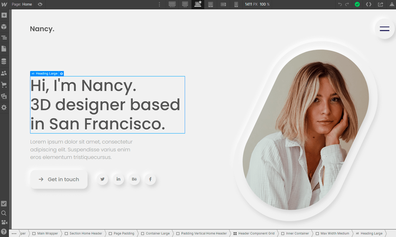 Text Instructions - Nancy Webflow Template