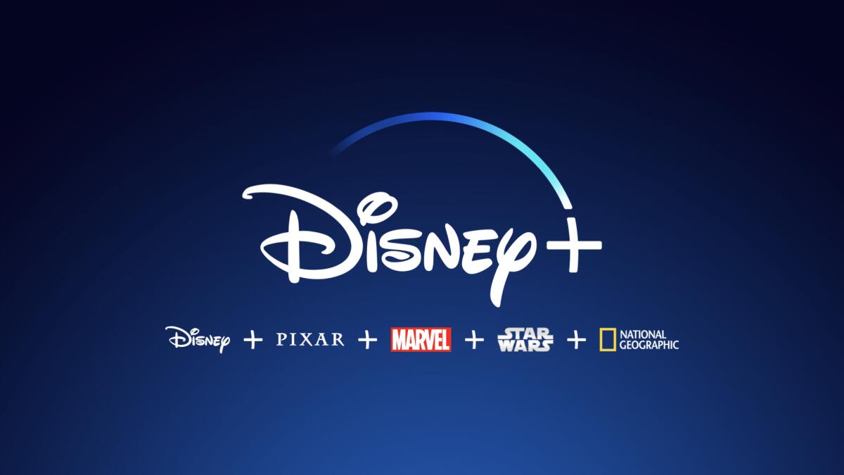 Disney+ logo with several movie studios listed below it