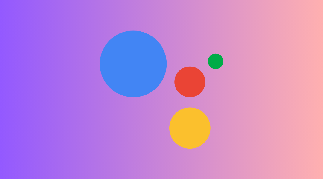 Different sized circles of the primary colors. Google Assistant's logo