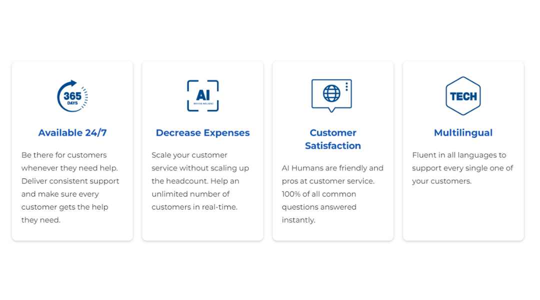 Different pros of DeepBrain AI's AI Human