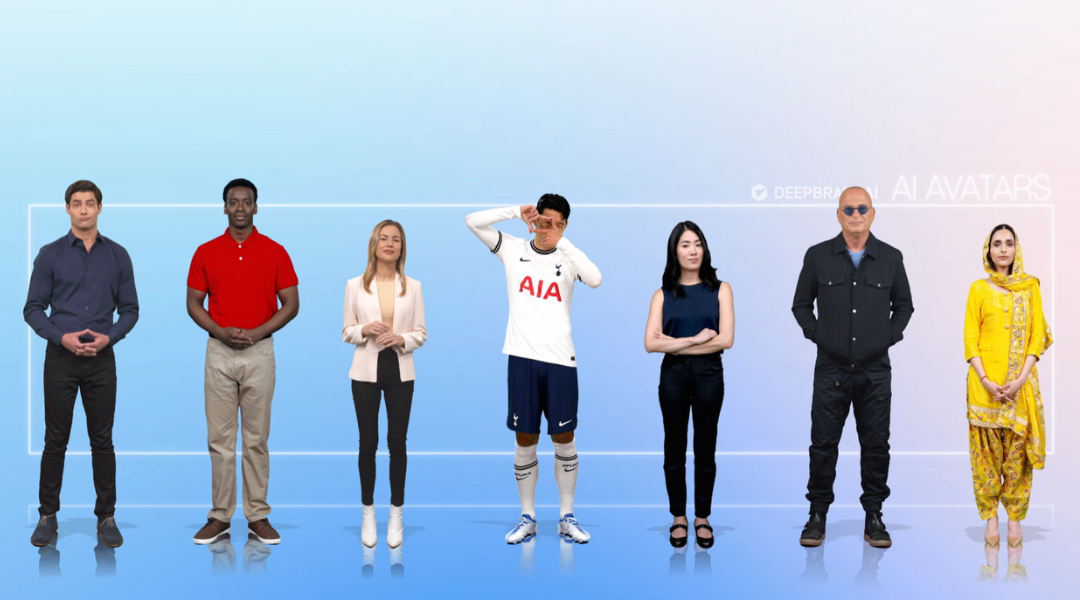 A line of DeepBrain AI's stock AI Avatars and custom AI Avatars of celebrities