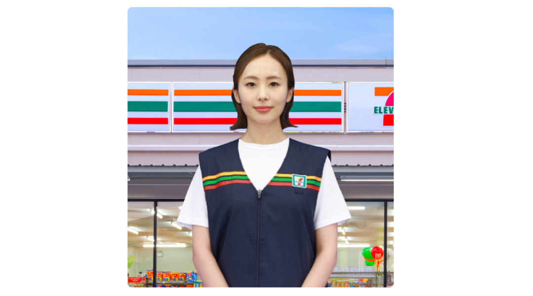 A Korean AI Conversational avatar at a 7/11 convenience store