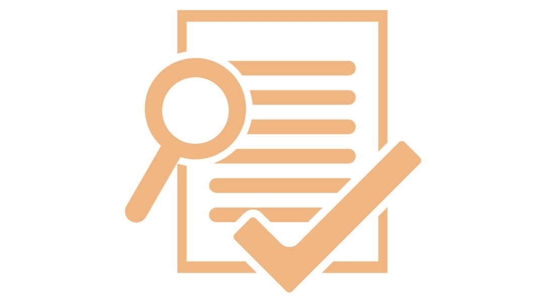 A review of a document with a checkmark to indicate it has been reviewed