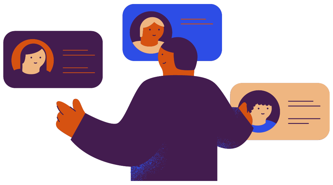 A person analyzing their audience