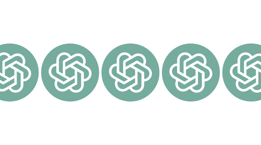 ChatGPT logos lined up next to each other