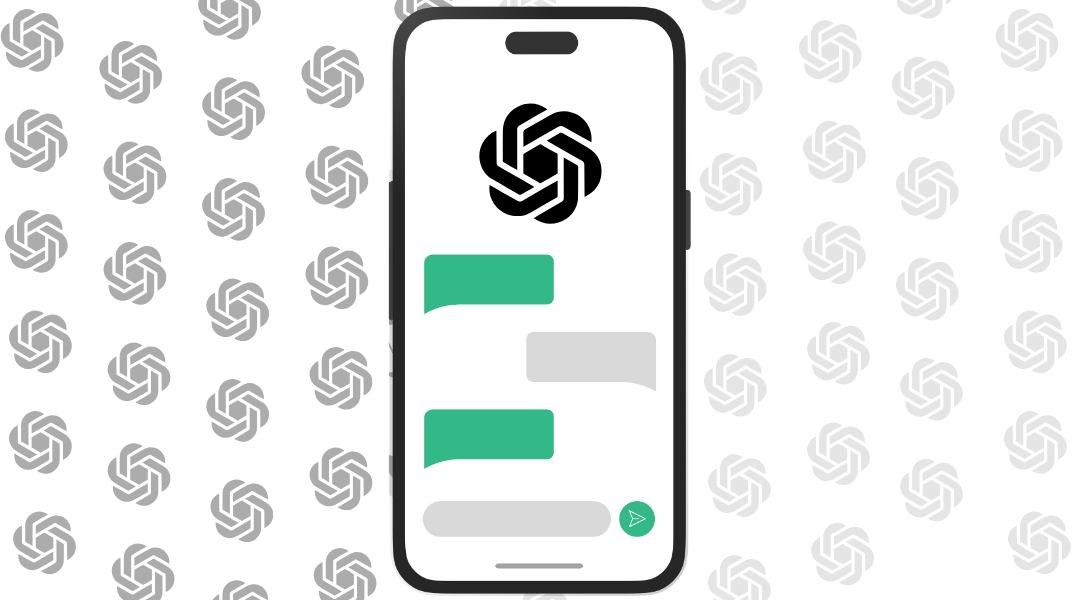 A smartphone with ChatGPT open on it.