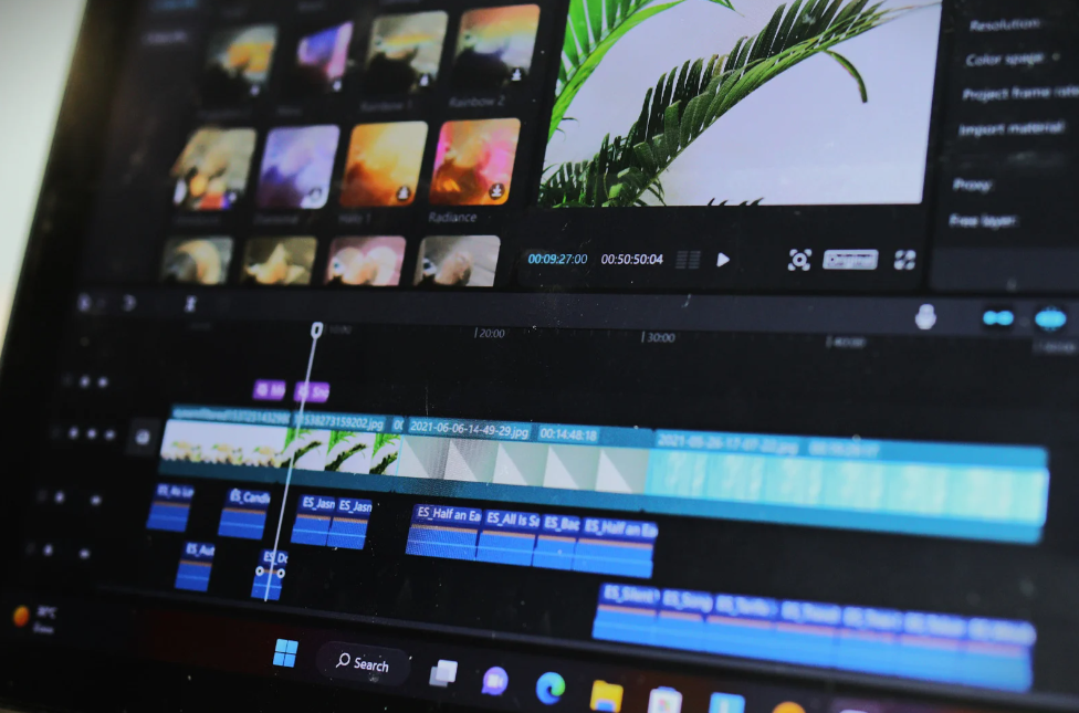 A video editing screen
