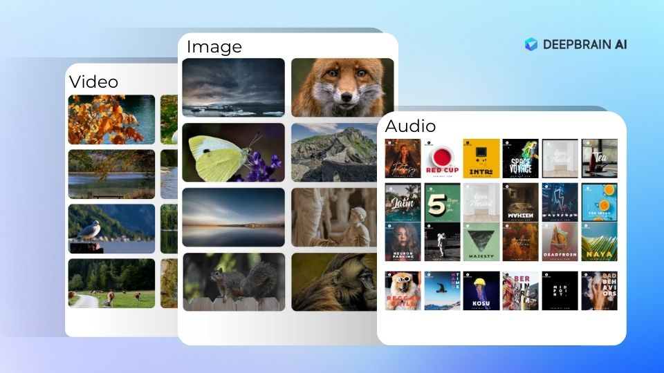 Some assets from AI Studios like videos, images, and audios.