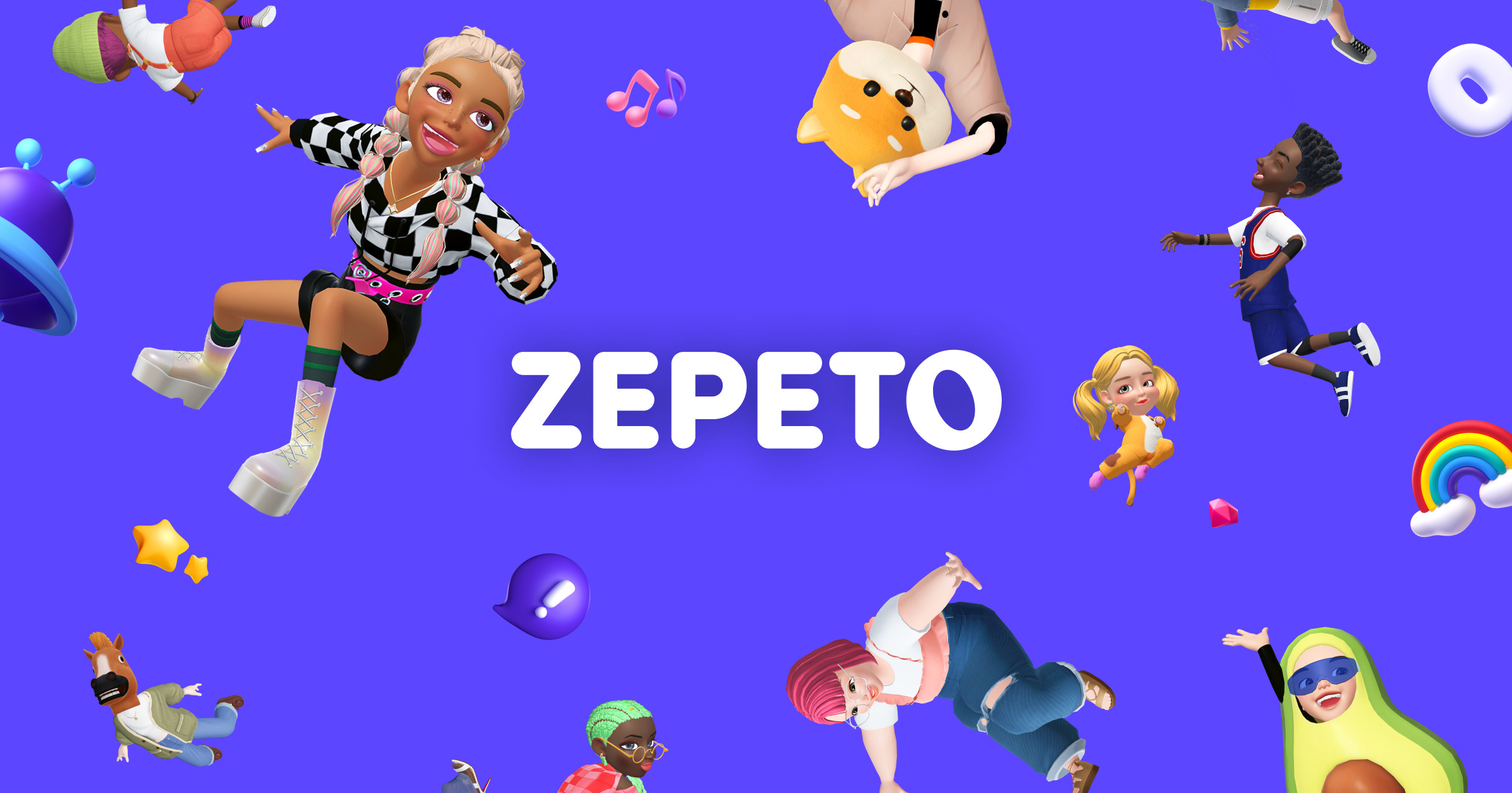 The ZEPETO logo and its avatars