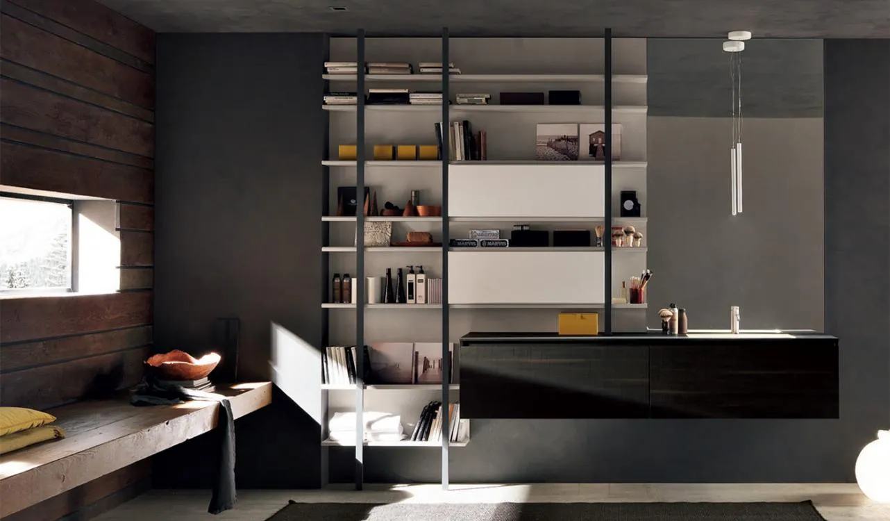 salle de bain design bois métal