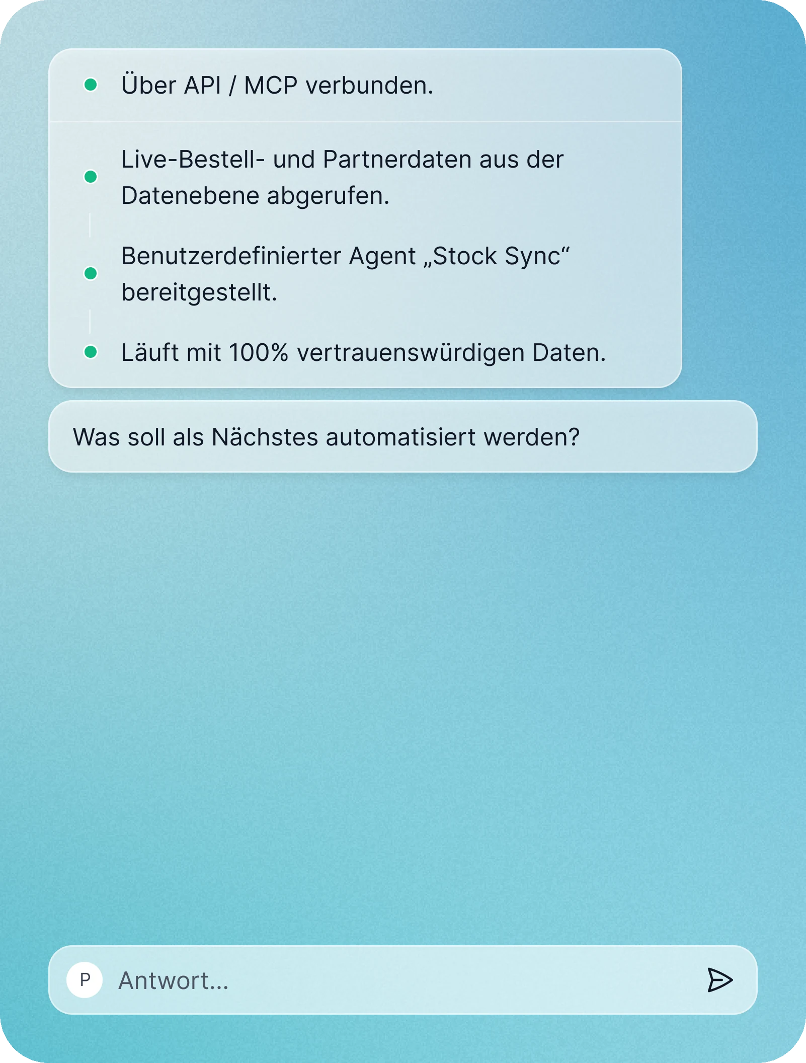 Build your own agent conversation